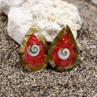 Special Offer Shell Earrings Authentic Handmade Bali Craft